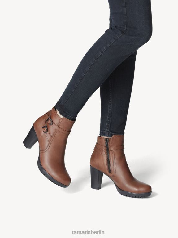 de Tamaris Frauen Lederstiefelette - braun/cognac 0LHV42126 Schuhe