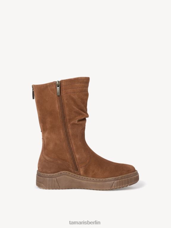 de Tamaris Frauen Lederstiefelette - braun/cognac 0LHV498 Schuhe