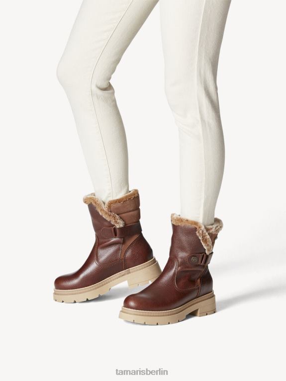 de Tamaris Frauen Lederstiefelette - braunes Warmfutter/Cuoio-Leder 0LHV4227 Schuhe