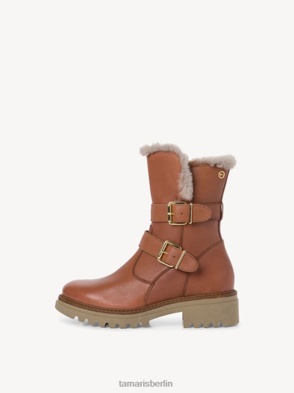 de Tamaris Frauen Lederstiefelette - braunes Warmfutter/Nuss 0LHV42122 Schuhe