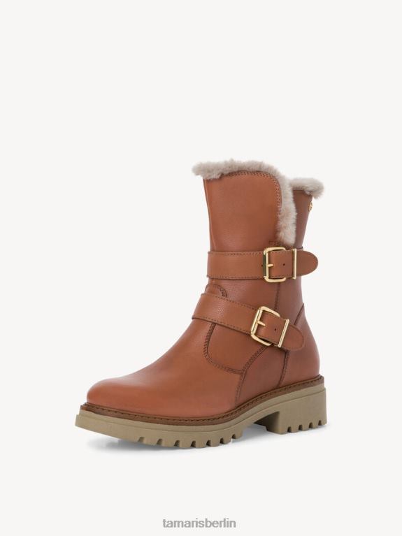 de Tamaris Frauen Lederstiefelette - braunes Warmfutter/Nuss 0LHV42122 Schuhe
