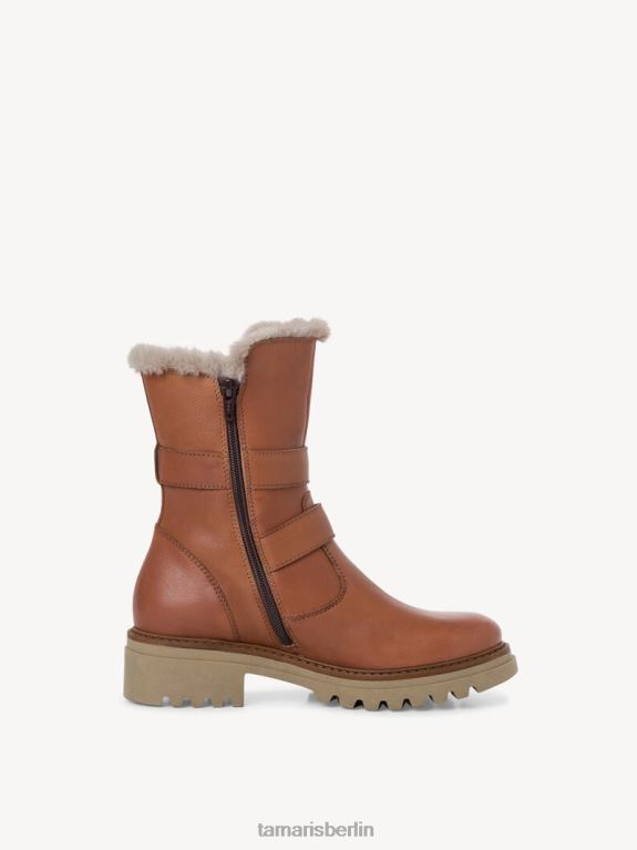 de Tamaris Frauen Lederstiefelette - braunes Warmfutter/Nuss 0LHV42122 Schuhe