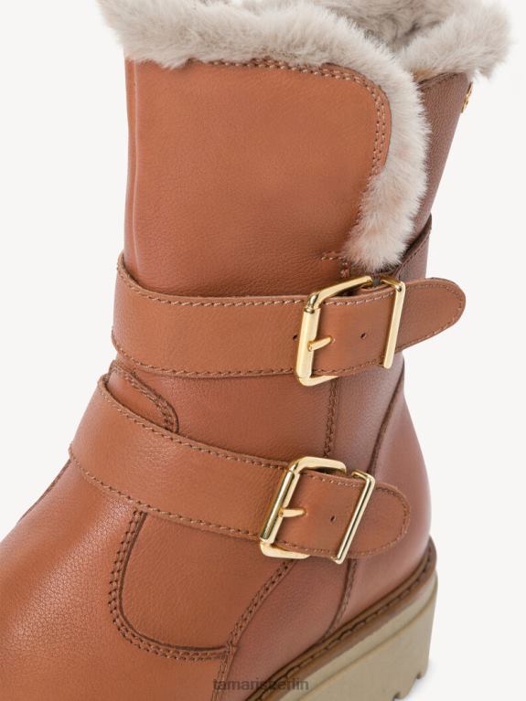 de Tamaris Frauen Lederstiefelette - braunes Warmfutter/Nuss 0LHV42122 Schuhe