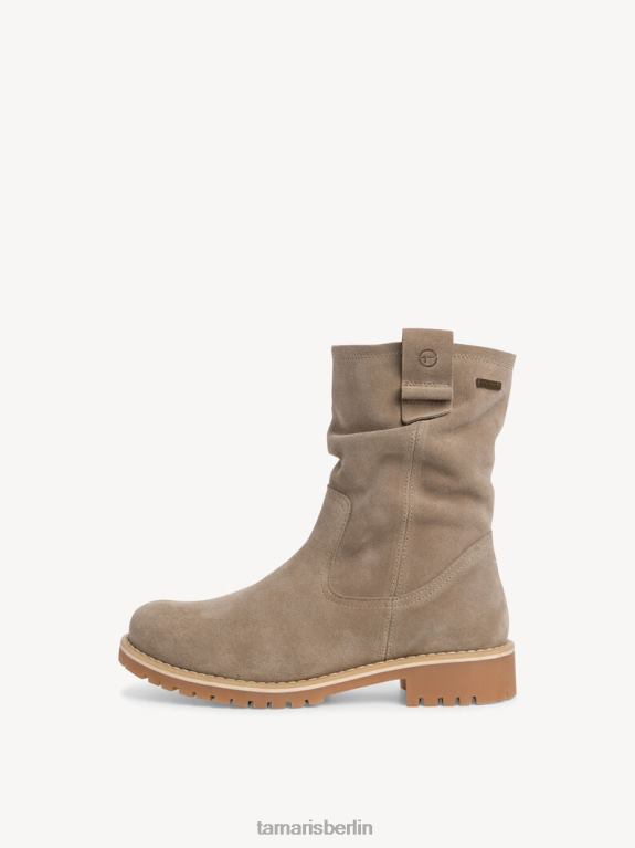 de Tamaris Frauen Lederstiefelette - braunes Warmfutter/Taupe 0LHV41592 Schuhe