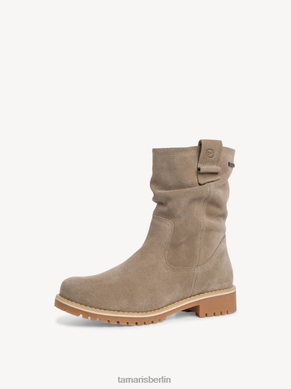 de Tamaris Frauen Lederstiefelette - braunes Warmfutter/Taupe 0LHV41592 Schuhe