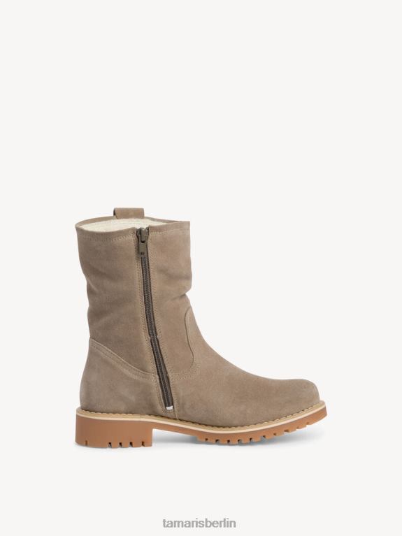 de Tamaris Frauen Lederstiefelette - braunes Warmfutter/Taupe 0LHV41592 Schuhe