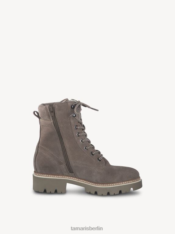 de Tamaris Frauen Lederstiefelette - braunes Warmfutter/Taupe 0LHV449 Schuhe