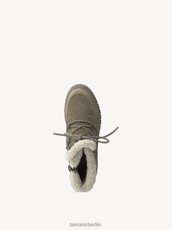 de Tamaris Frauen Lederstiefelette - braunes Warmfutter/Taupe uni 0LHV41477 Schuhe