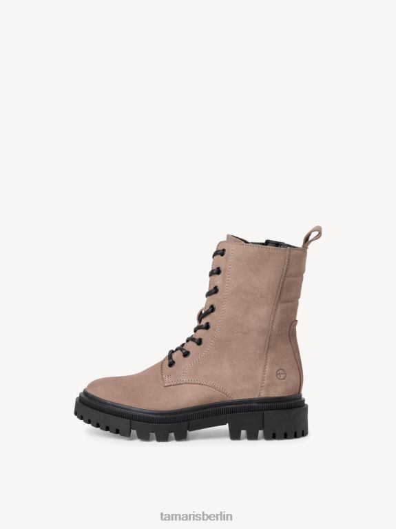 de Tamaris Frauen Lederstiefelette - braunes/taupefarbenes Wildleder 0LHV4263 Schuhe