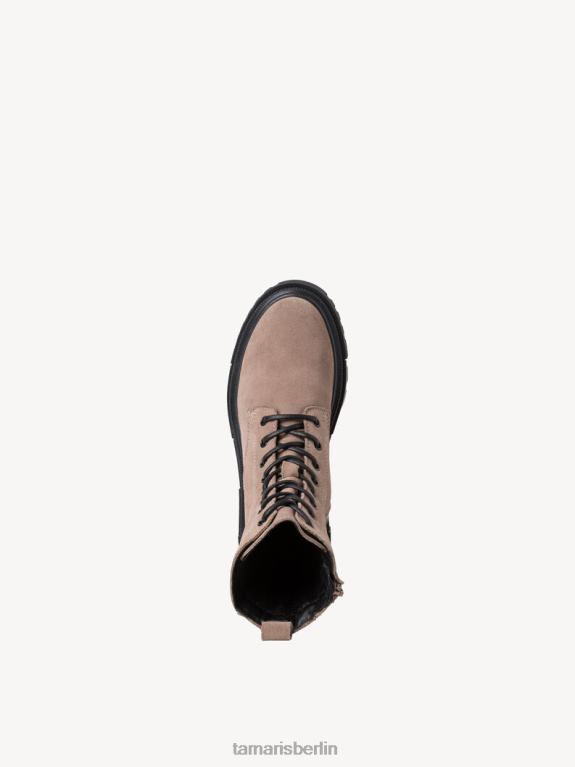 de Tamaris Frauen Lederstiefelette - braunes/taupefarbenes Wildleder 0LHV4263 Schuhe