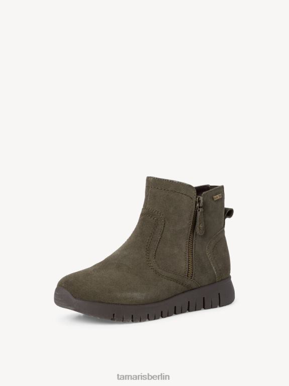 de Tamaris Frauen Lederstiefelette - grün/khaki 0LHV41187 Schuhe