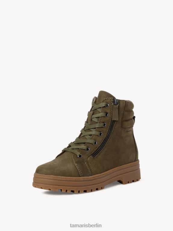 de Tamaris Frauen Lederstiefelette - grün/khaki 0LHV41616 Schuhe