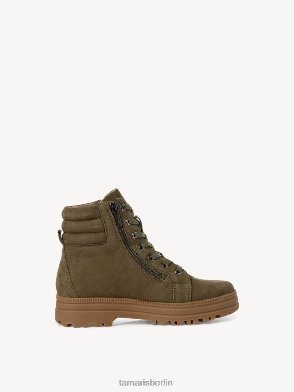 de Tamaris Frauen Lederstiefelette - grün/khaki 0LHV41616 Schuhe