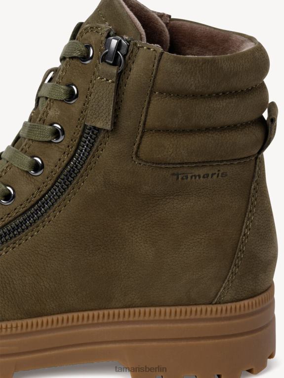 de Tamaris Frauen Lederstiefelette - grün/khaki 0LHV41616 Schuhe
