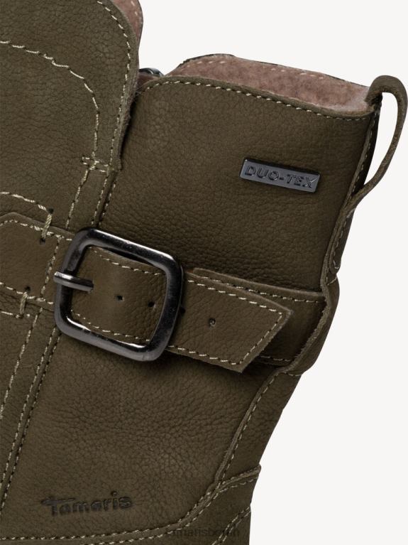 de Tamaris Frauen Lederstiefelette - grün/khaki 0LHV4226 Schuhe