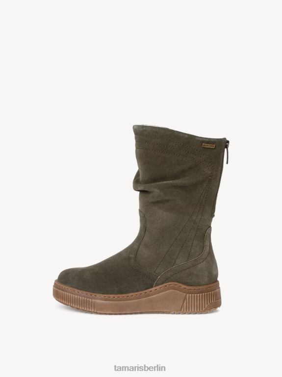 de Tamaris Frauen Lederstiefelette - grün/khaki 0LHV490 Schuhe