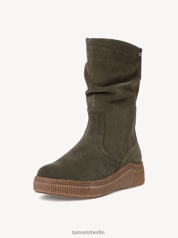 de Tamaris Frauen Lederstiefelette - grün/khaki 0LHV490 Schuhe