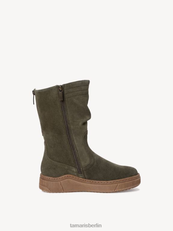 de Tamaris Frauen Lederstiefelette - grün/khaki 0LHV490 Schuhe