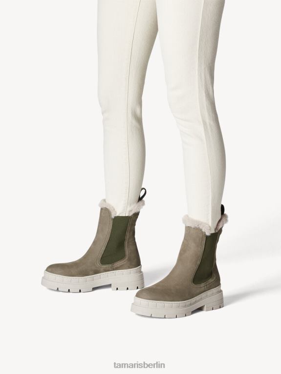 de Tamaris Frauen Lederstiefelette - grünes Warmfutter/Oliv 0LHV41240 Schuhe