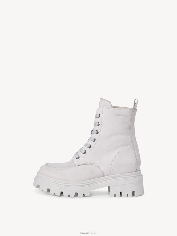 de Tamaris Frauen Lederstiefelette - grau/hellgrau uni 0LHV41077 Schuhe