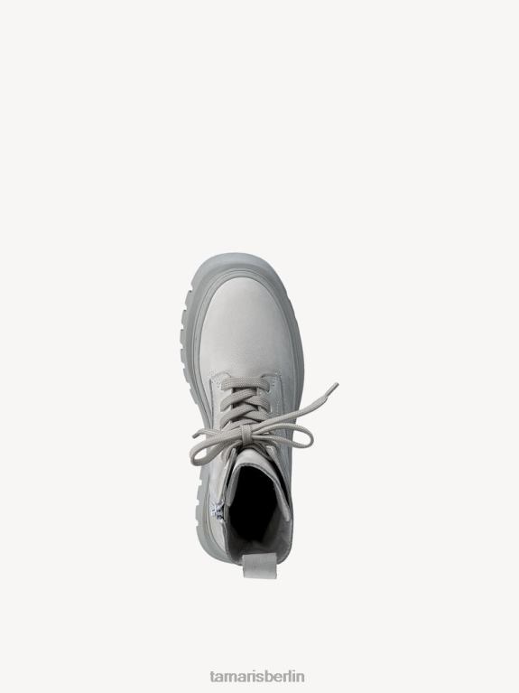de Tamaris Frauen Lederstiefelette - grau/weichgrau uni 0LHV41118 Schuhe