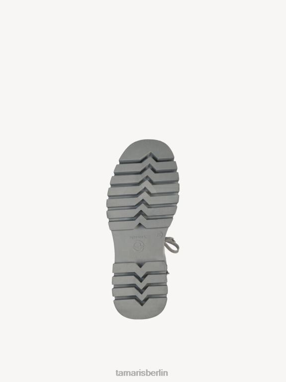 de Tamaris Frauen Lederstiefelette - grau/weichgrau uni 0LHV41118 Schuhe