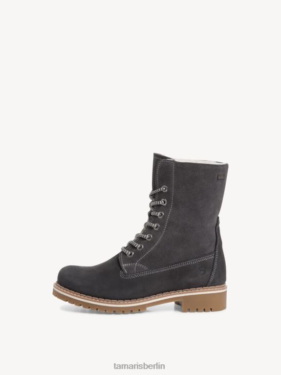de Tamaris Frauen Lederstiefelette - graues Warmfutter/Anthrazit 0LHV41816 Schuhe