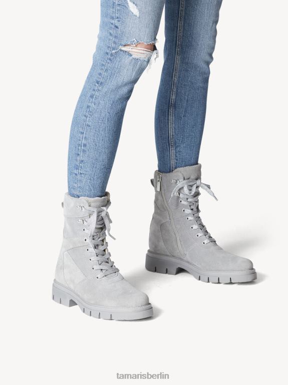 de Tamaris Frauen Lederstiefelette - graues Warmfutter/hellgrau 0LHV4339 Schuhe