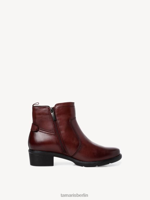 de Tamaris Frauen Lederstiefelette - rot/bordeaux 0LHV41809 Schuhe