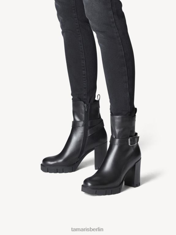 de Tamaris Frauen Lederstiefelette - schwarz 0LHV41519 Schuhe