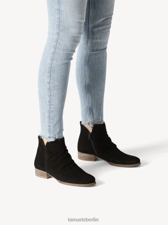 de Tamaris Frauen Lederstiefelette - schwarz 0LHV41659 Schuhe