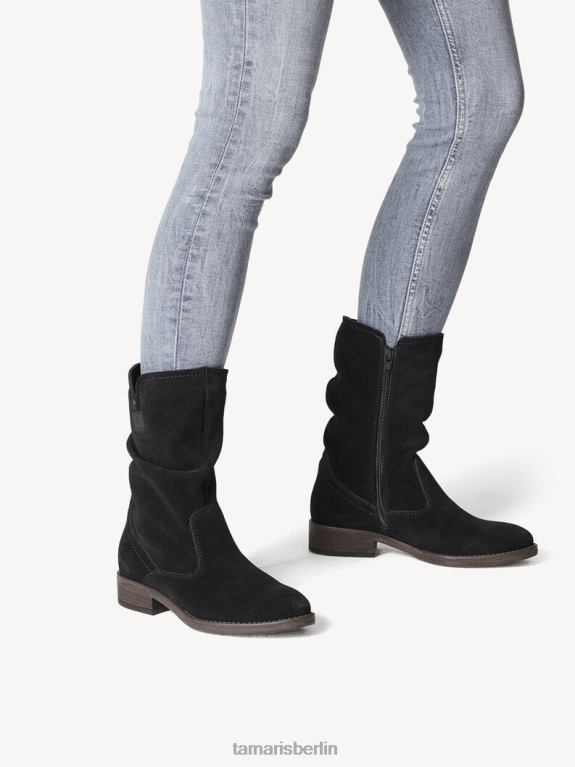 de Tamaris Frauen Lederstiefelette - schwarz 0LHV41815 Schuhe