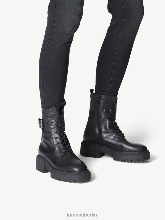 de Tamaris Frauen Lederstiefelette - schwarz 0LHV41920 Schuhe