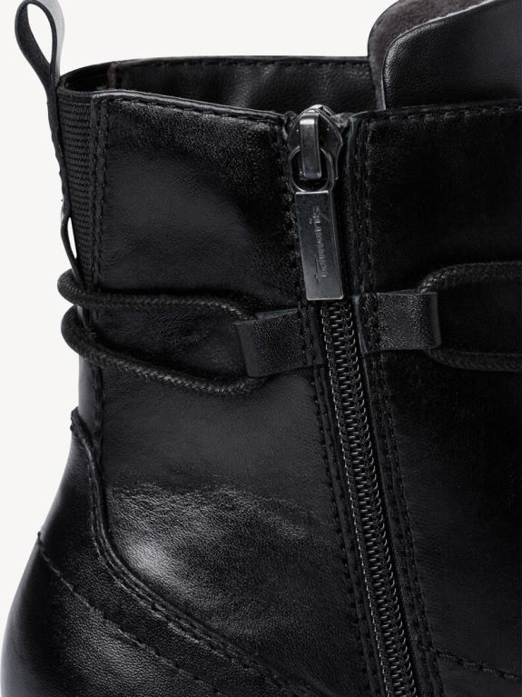 de Tamaris Frauen Lederstiefelette - schwarz 0LHV42064 Schuhe