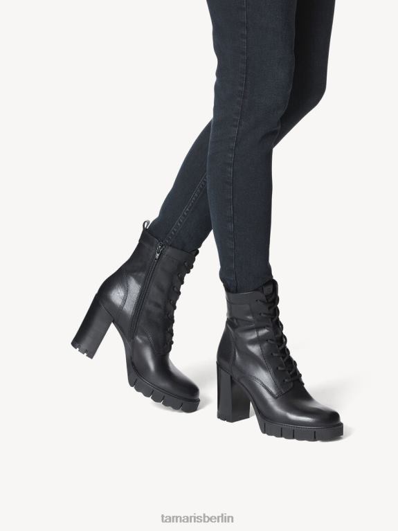 de Tamaris Frauen Lederstiefelette - schwarz 0LHV42099 Schuhe