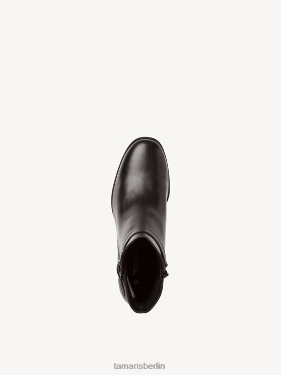 de Tamaris Frauen Lederstiefelette - schwarz/schwarz uni 0LHV41407 Schuhe