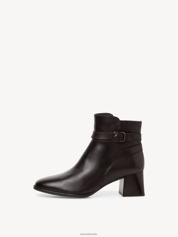 de Tamaris Frauen Lederstiefelette - schwarz/schwarz uni 0LHV41407 Schuhe