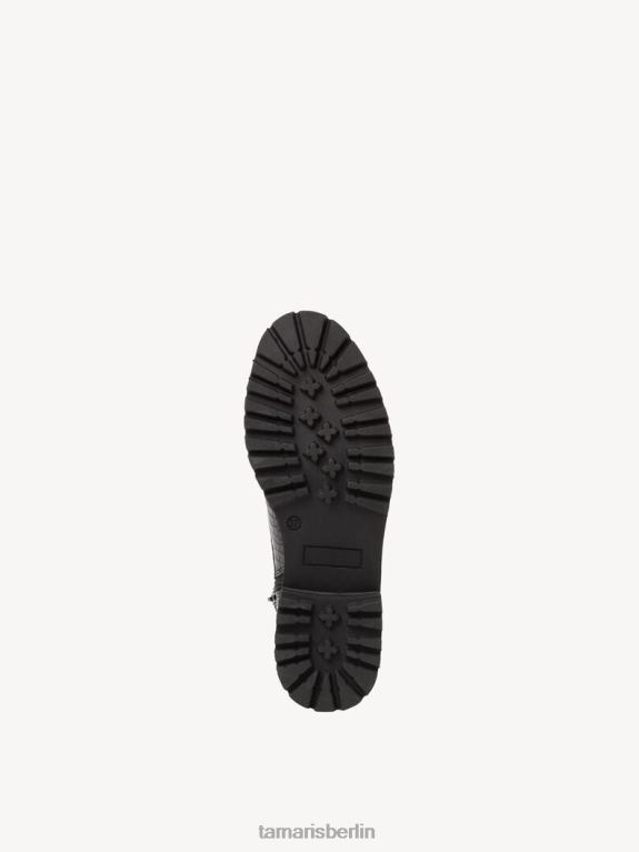 de Tamaris Frauen Lederstiefelette - schwarz/schwarze Struktur. 0LHV41714 Schuhe