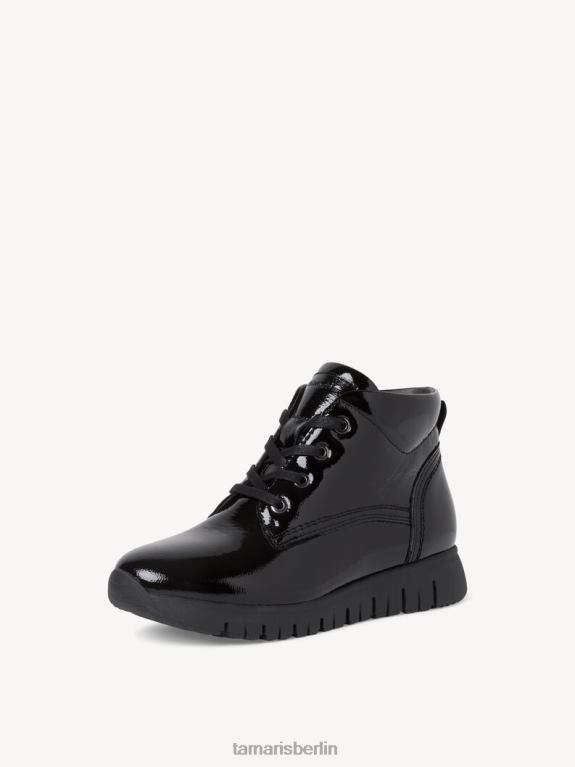 de Tamaris Frauen Lederstiefelette - schwarz/schwarzes Lackleder 0LHV41064 Schuhe
