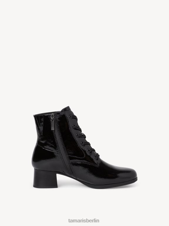 de Tamaris Frauen Lederstiefelette - schwarz/schwarzes Lackleder 0LHV42030 Schuhe