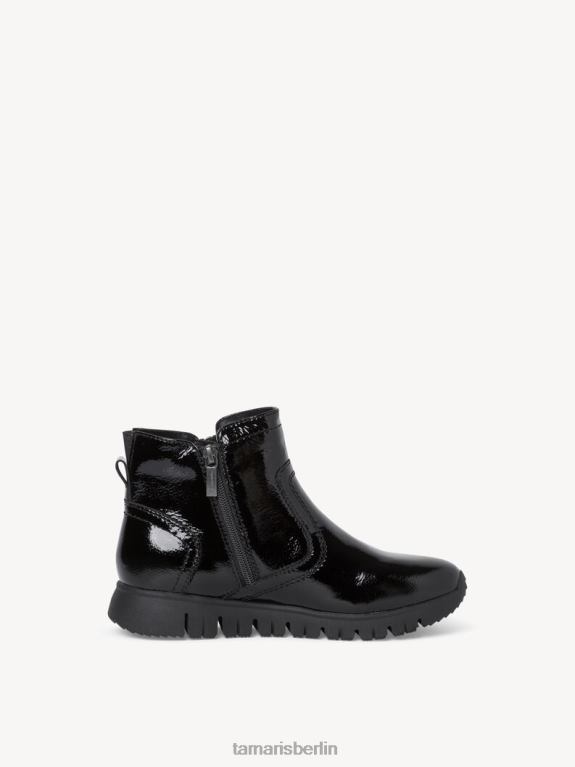 de Tamaris Frauen Lederstiefelette - schwarz/schwarzes Lackleder 0LHV4515 Schuhe