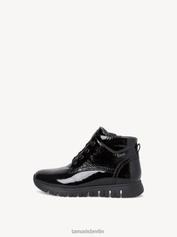 de Tamaris Frauen Lederstiefelette - schwarz/schwarzes Lackleder 0LHV4980 Schuhe