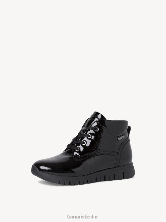de Tamaris Frauen Lederstiefelette - schwarz/schwarzes Lackleder 0LHV4980 Schuhe