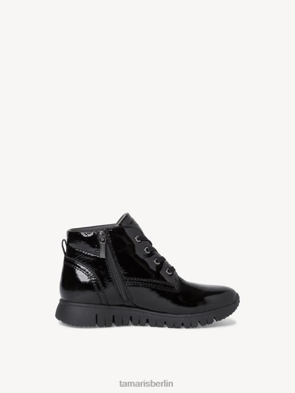 de Tamaris Frauen Lederstiefelette - schwarz/schwarzes Lackleder 0LHV4980 Schuhe