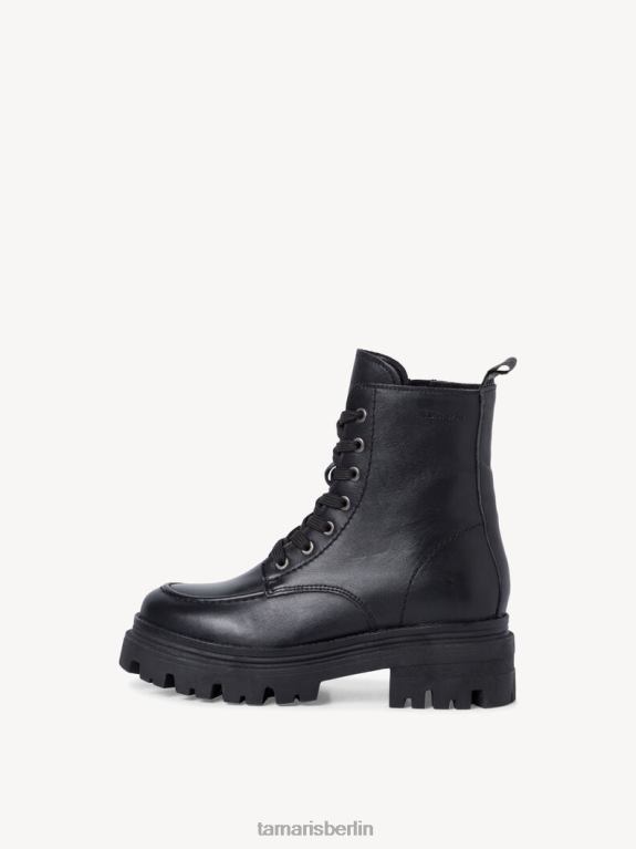 de Tamaris Frauen Lederstiefelette - schwarz/schwarzes Leder 0LHV41607 Schuhe