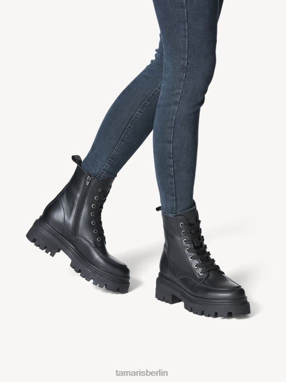 de Tamaris Frauen Lederstiefelette - schwarz/schwarzes Leder 0LHV41607 Schuhe