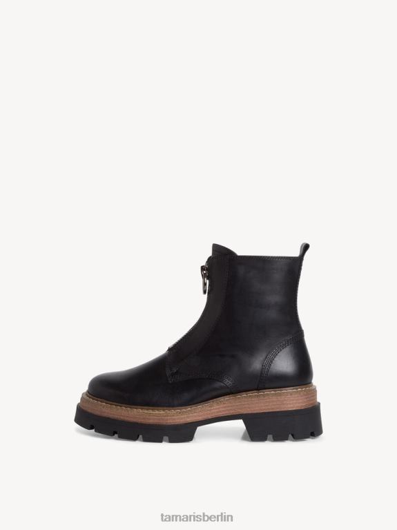 de Tamaris Frauen Lederstiefelette - schwarz/schwarzes Leder 0LHV41835 Schuhe