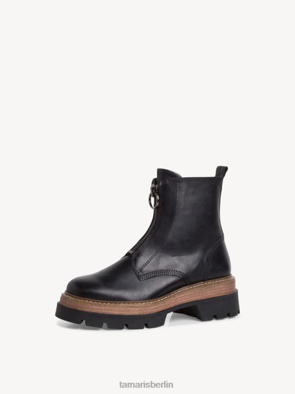 de Tamaris Frauen Lederstiefelette - schwarz/schwarzes Leder 0LHV41835 Schuhe