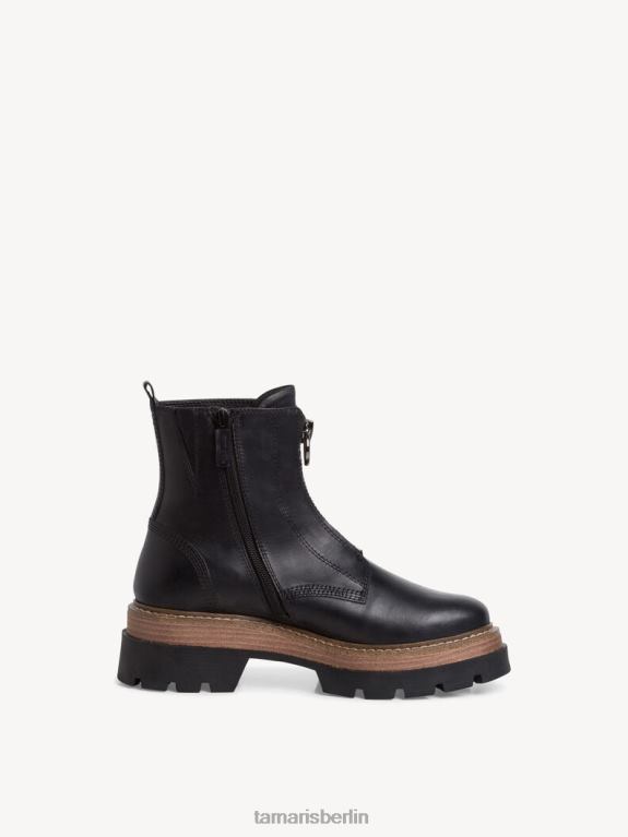 de Tamaris Frauen Lederstiefelette - schwarz/schwarzes Leder 0LHV41835 Schuhe