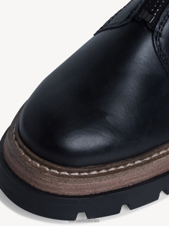 de Tamaris Frauen Lederstiefelette - schwarz/schwarzes Leder 0LHV41835 Schuhe
